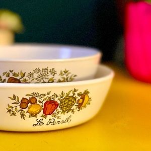 Vintage Corningware Spice of Life Cookware, Set of (1) 1 Pint and (1) 6 1/2 inch